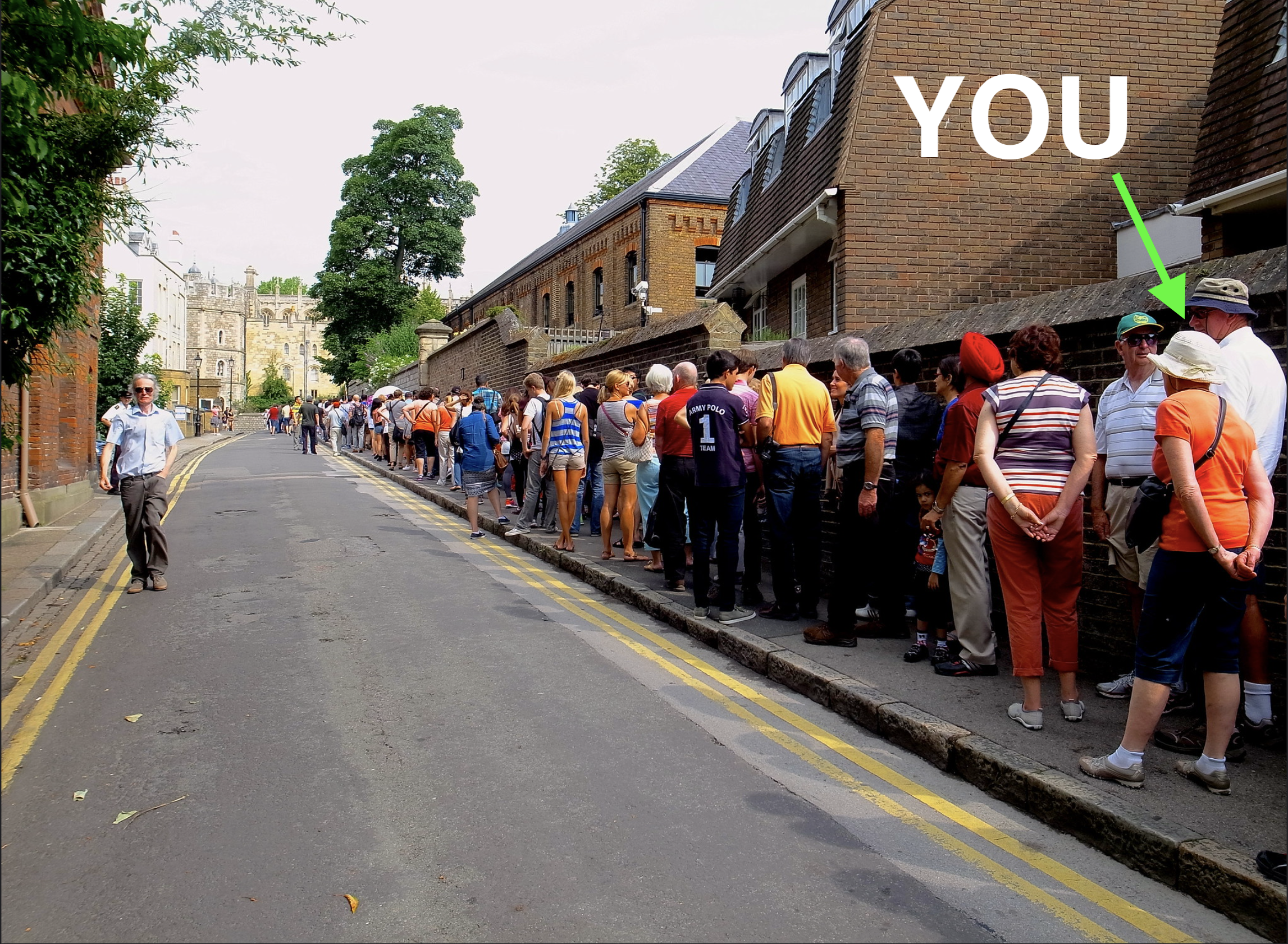 a long ass queue